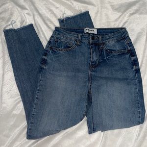 RSQ Distressed Mid Rise Vintage Mom Jeans